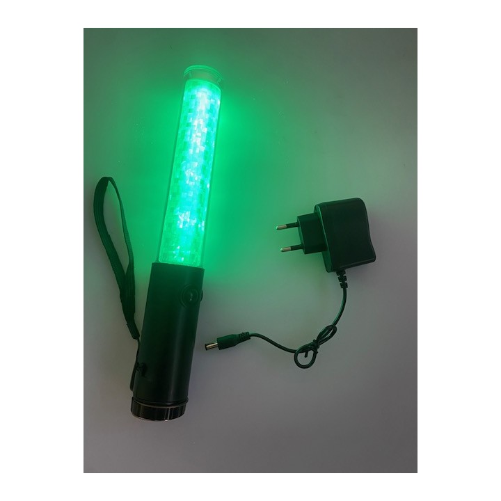 Bastone luminoso 26cm led bianco + batteria ricaricabile + caricabatterie 220v 5v supporto magnetico