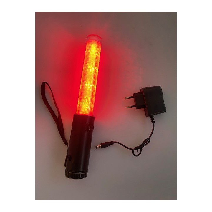 Luminous baton 26cm led white + rechargeable battery + charger 220v 5v magnetic support