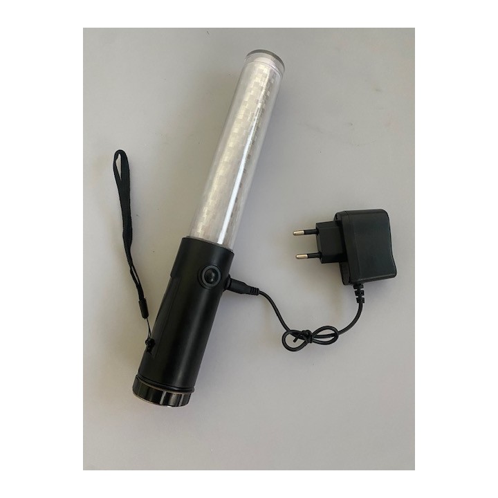 Luminous baton 26cm led white + rechargeable battery + charger 220v 5v magnetic support