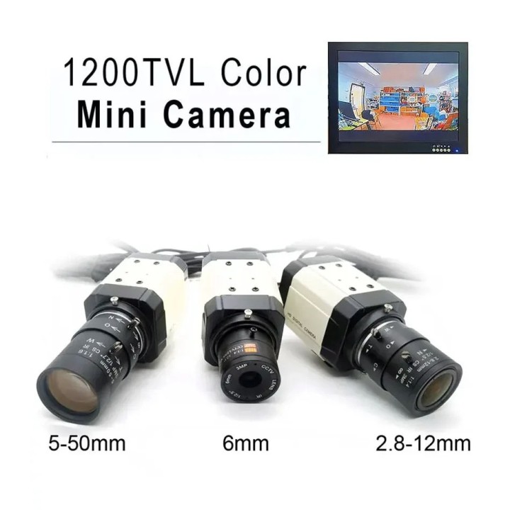 Caméra sécurité vidéo domestique analogique couleur 1200TVL avec objectif Zoom Varifocal 5-50mm