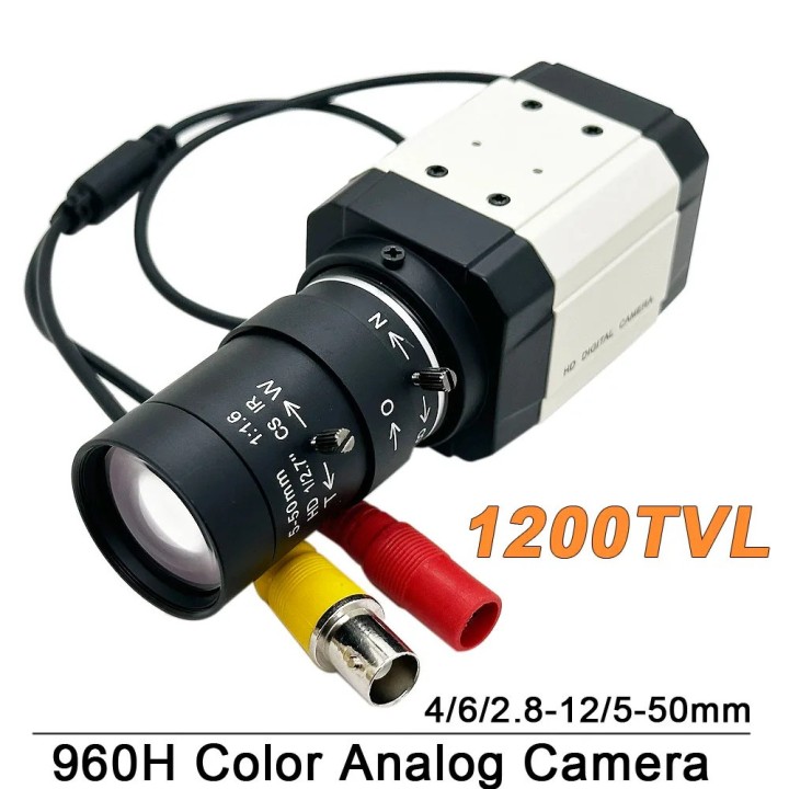 1200TVL Analog Color Home Video Security Camera with 5-50mm Varifocal Zoom Lens