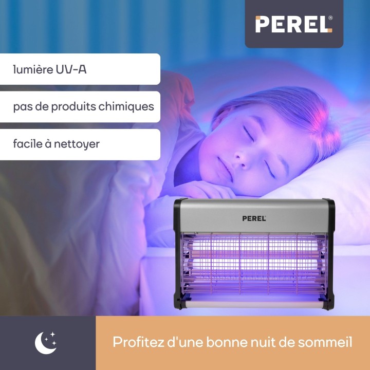 Insetticida elettrico con lampada UV blu per zanzare, mosche e vespe GIK08N1