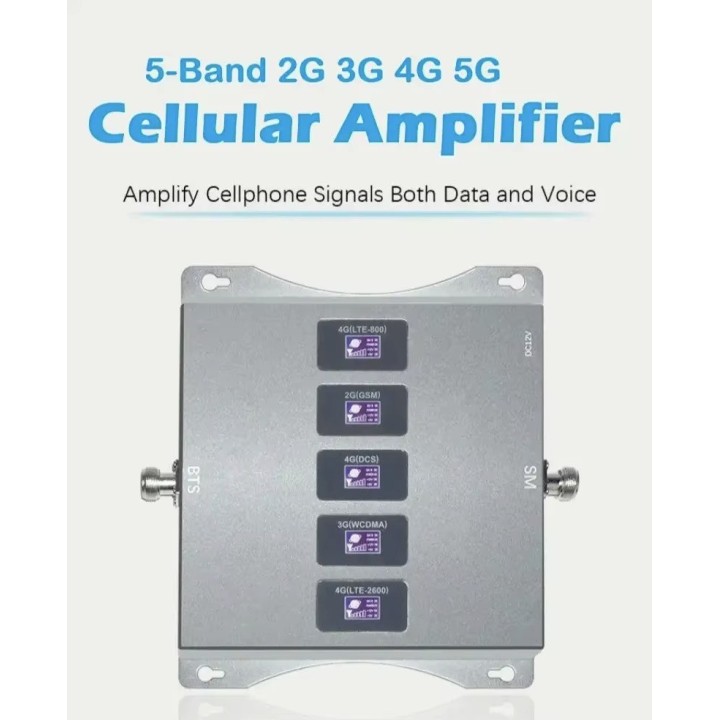 5-Band LTE Cellular Amplifier B20 B8 B7 B3 B1 800 900 1800 2100 2600Mhz GSM DCS WCDMA