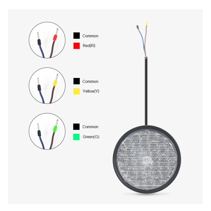 IP65 Waterproof Dia.100mm Red LED Traffic Modules For Traffic Lights
