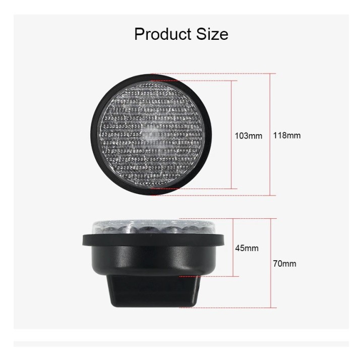 IP65 Waterproof Dia.100mm Red LED Traffic Modules For Traffic Lights
