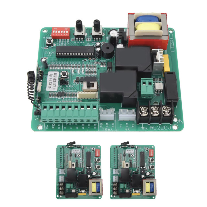 Centralina universale per motore cancello scorrevole 220V + ricevitore radio 433MHz per automazione