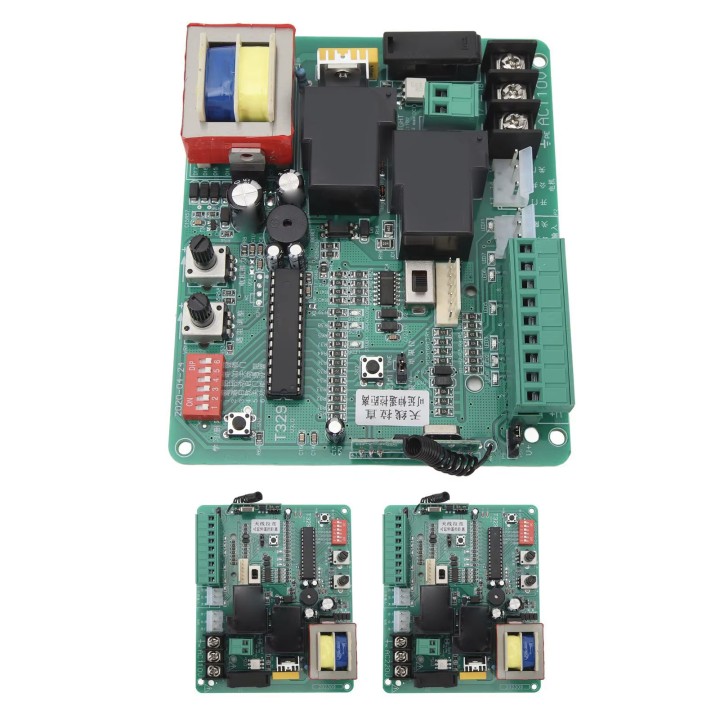 Unidad de control universal para motor de puerta corredera de 220 V + receptor de radio de 433 MHz para automatización