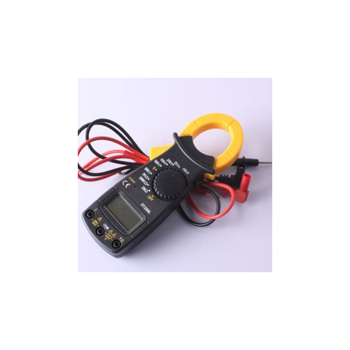 Pinza amperimétrica multímetro 600 v cc 450vac mandíbula dt3266l medir la intensidad de corriente jr international - 1