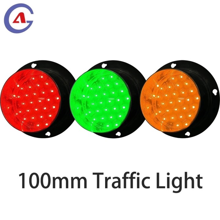 Custom LED Traffic Light, Red LED Signal Module, DC 12V, 100m