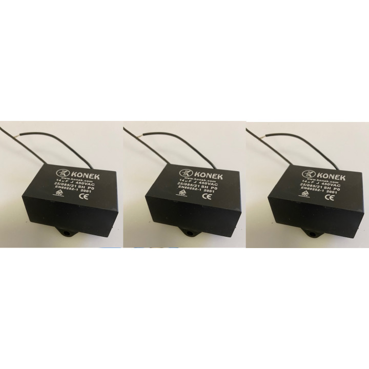 2 X Metallized Polypropylene Capacitor CBB61 14uf 450VAC 50/60Hz