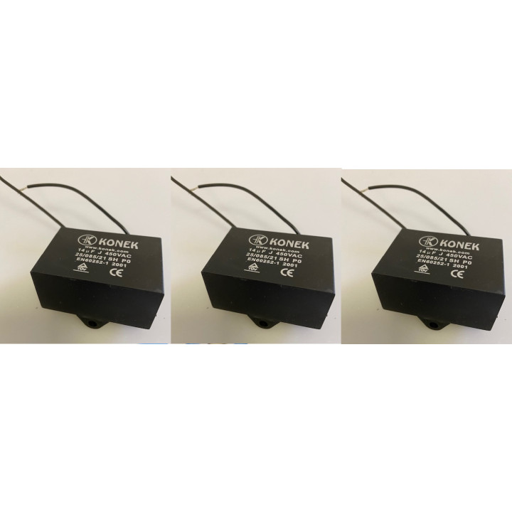2 X Metallized Polypropylene Capacitor CBB61 14uf 450VAC 50/60Hz