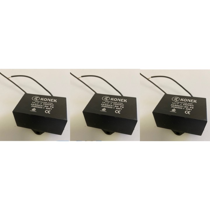 2 X Metallized Polypropylene Capacitor CBB61 14uf 450VAC 50/60Hz
