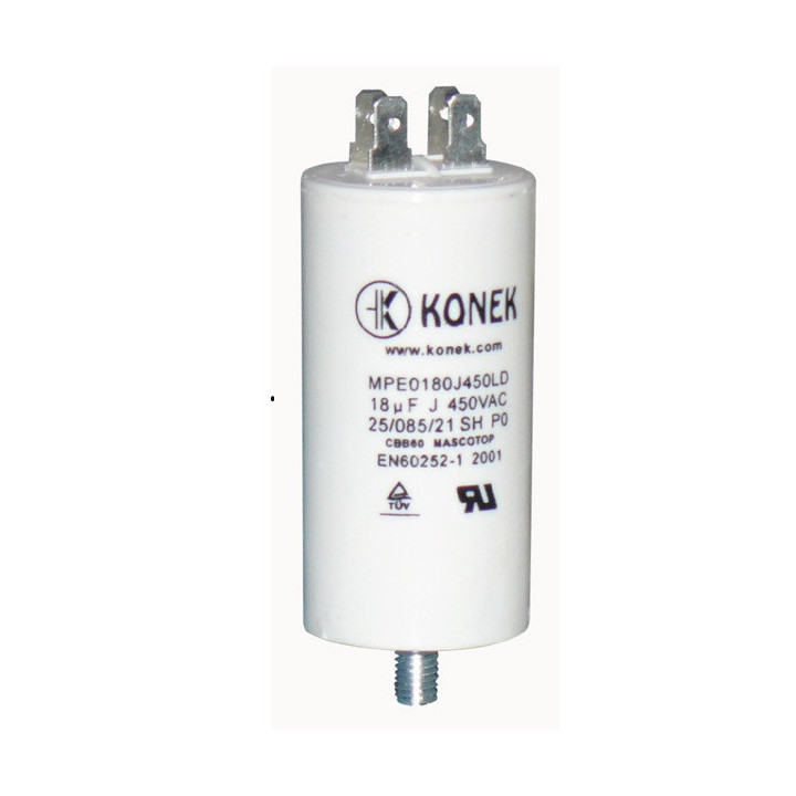 Condenser 18mf micro farad 400v 450v 500v 50 60hz universal motor starting condenser with terminal am w1 11018