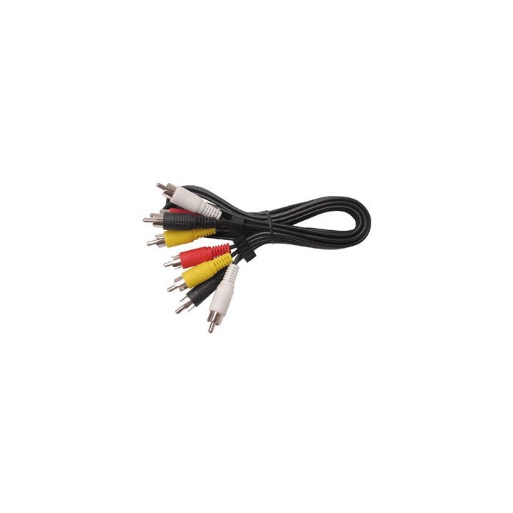 Lot de 20 cordons audio video 1,2m 4 rca mâle vers 4 rca mâle cable camera surveillance securite