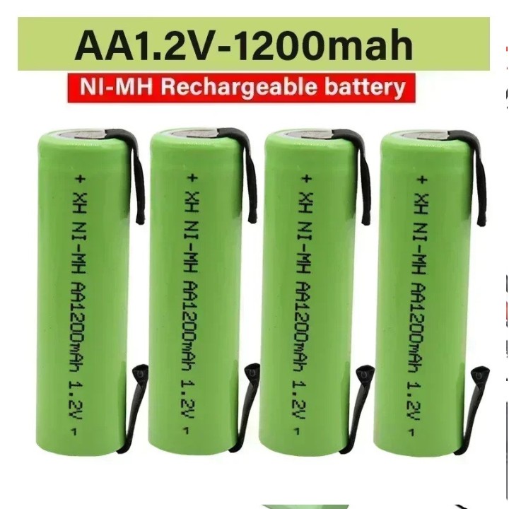 Rechargeable battery 1200mah 2A 1.2v lr06 aa am3 lr6 ni-mh with paw for razor brush tooth