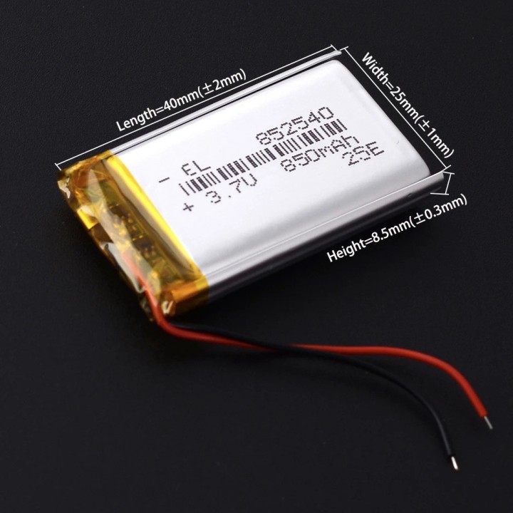 Batterie lithium 3.7v 850mah li polymer Li-ion lipo pour tablette drone palm m500 m505 m515 852540
