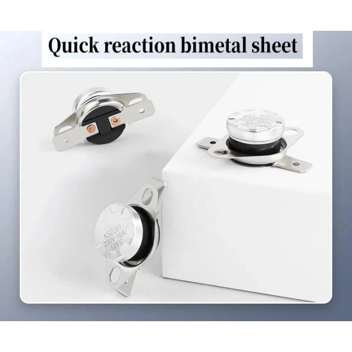 Bimetal switch ithermique closed bimetallic thermostat 120 ° C 6.35 washer dryer