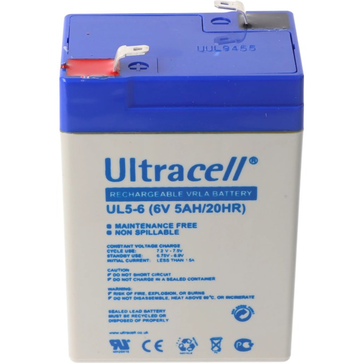 Bateria recargable 6v 5ah pila seca bateria recargable alimentaciones acumuladores
