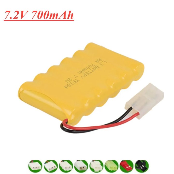 7.2v 700mah NiCD Rechargeable Battery For Rc toy Car Tanks Trains Robot Boat Gun Ni-CD AA