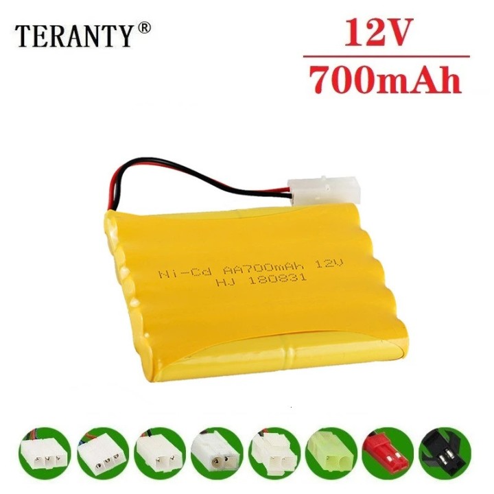 12v 700mah NiCD Rechargeable Battery For Rc toy Car Tanks Trains Robot Boat Gun Ni-CD AA
