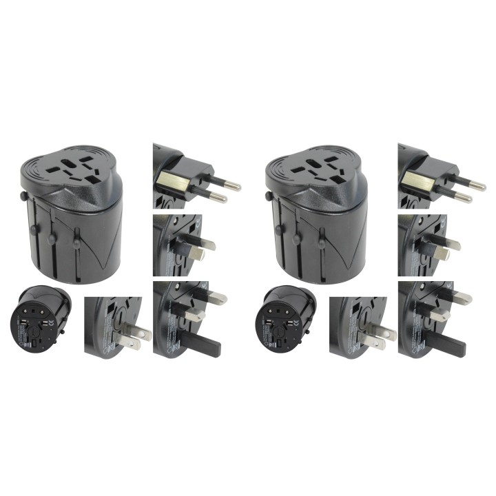 Adaptador enchufe electrico viaje 150 pais europa america usa gran bretana uk australia