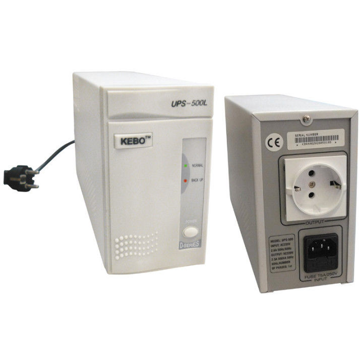 Sistema ups 220vca 300va ups 500l batteria ricaricabile integrata isolatore computer jr international - 1