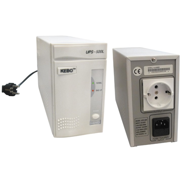 Sistema ups 220vca 300va ups 500l batteria ricaricabile integrata isolatore computer jr international - 1