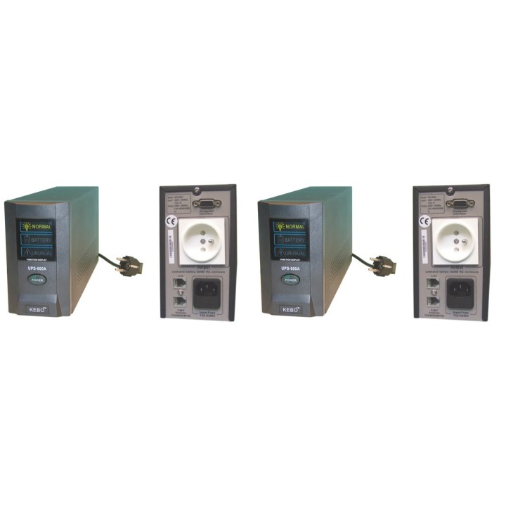 Inversor electrico de corriente 220vca 600va ups 600m entregado con bateria recargable integrada