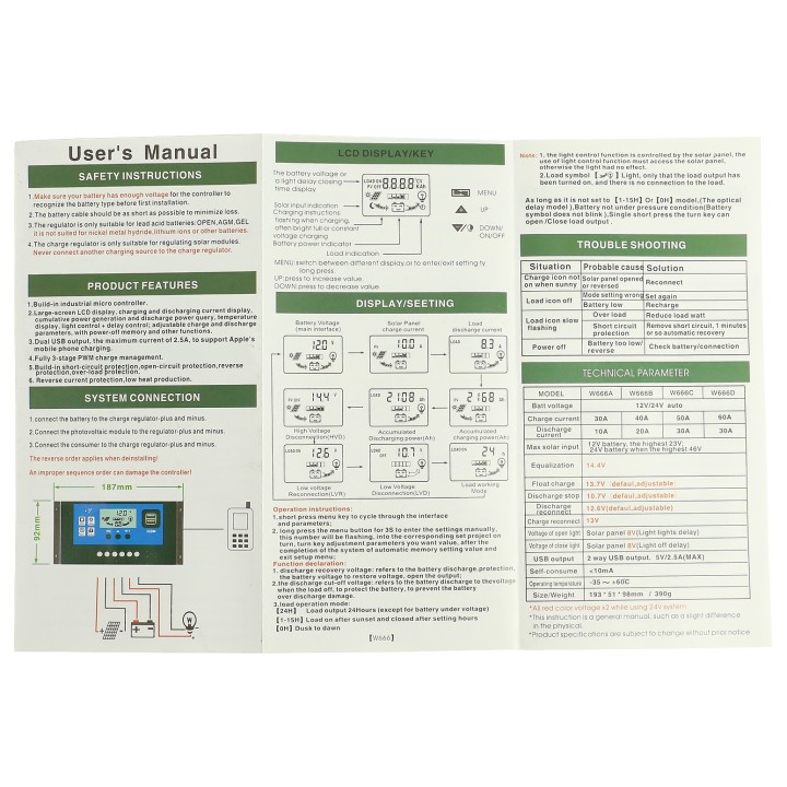 Regulateur solaire charge 8a 9a 10a 12v 13vcc 24v courant cellule controleur courant intensite