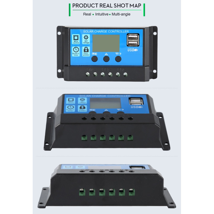 Regulateur solaire charge 8a 9a 10a 12v 13vcc 24v courant cellule controleur courant intensite