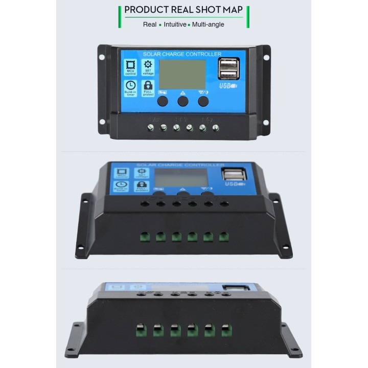 Regulateur solaire charge 8a 9a 10a 12v 13vcc 24v courant cellule controleur courant intensite