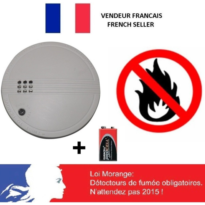 Detector humo electronico 9vcc o 220vca buzzer alarma detector alarma electronico incendio jr international - 1