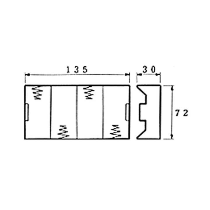 Batteriehalter für 4 x d batterien (mit lötfahnen) bh143d