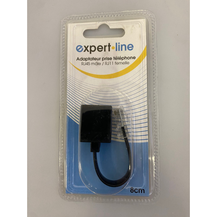 Adaptateur RJ45 8p8c male vers RJ11 6p4c femelle Boitier distribution modulaire reseau