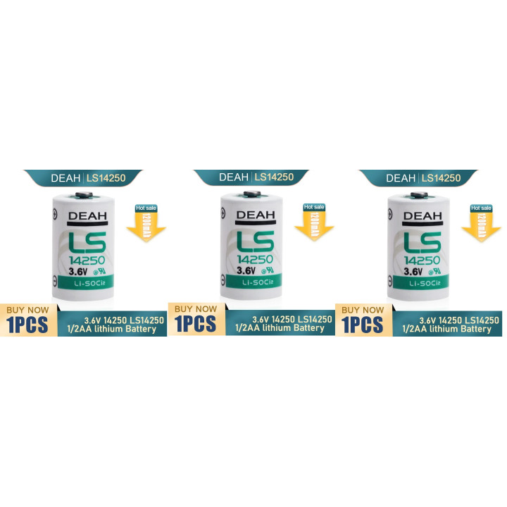 3 x 3.6v 1200mah lithium battery 1/2 aa tl5902 tl5151 tl5101 tl4902 ls14250 14250 ls tl sl750 sl350 lct1200