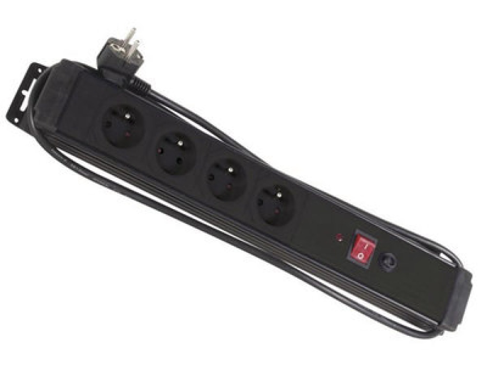 Net power block 4 plugs, pin earth velleman - 1