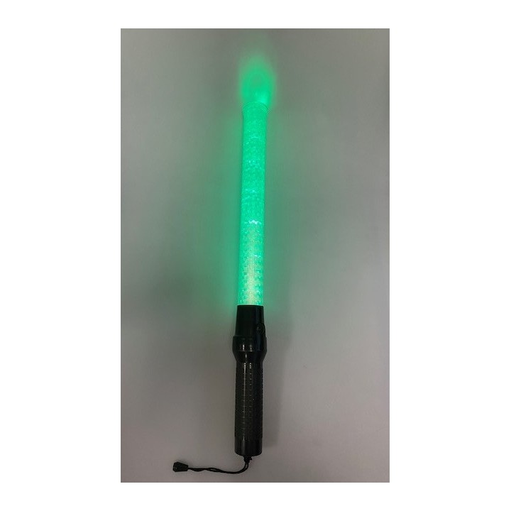 Bastoncino luminoso (bianco, rosso, verde) con batteria ricaricabile e caricabatteria per traffico stradale, auto o automobile