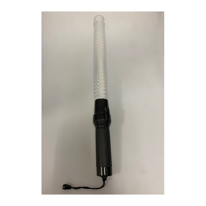 Light stick (white, red, green) with rechargeable battery and charger for road traffic, car, or automobile