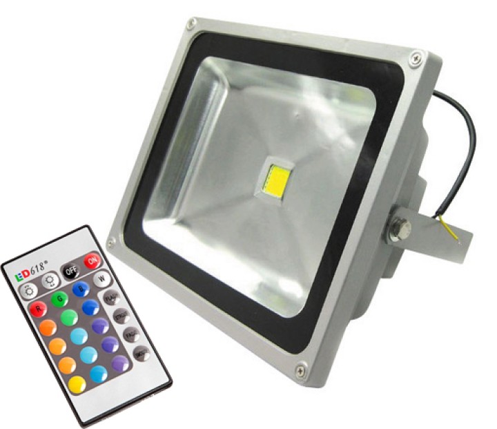 Proyector led 50w rgb rojo azul verde con la memoria y el control remoto 220v 110v exterior ip65 jr international - 9