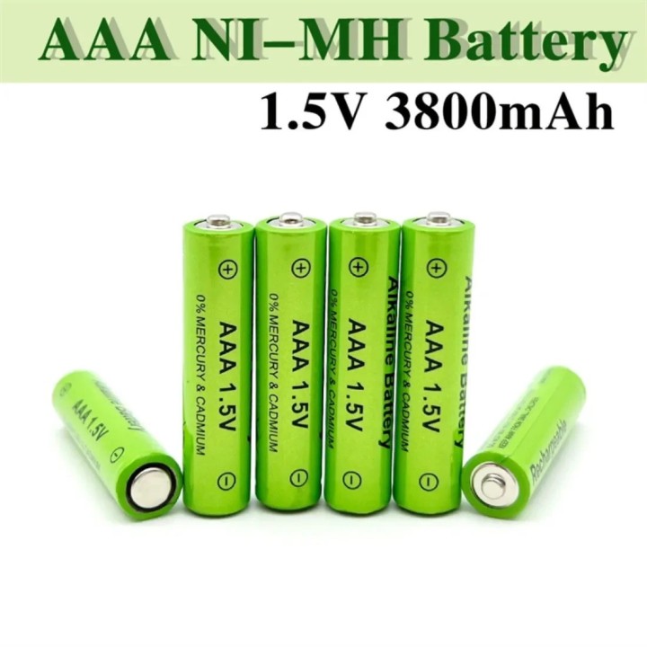 1 Rechargeable 1.2V 3800mAh AAA LR03 NR3C Battery (Compatible with 1200mAh, 2000mAh, and 3000mAh