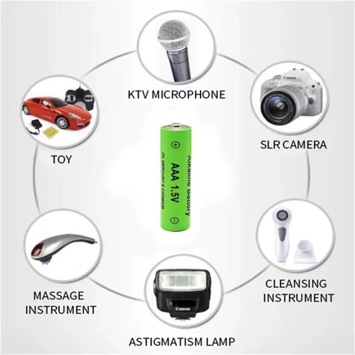 1 Pila Recargable AAA LR03 NR3C de 1,2 V y 3800 mAh (Compatible con 1200 mAh, 2000 mAh y 3000 mAh