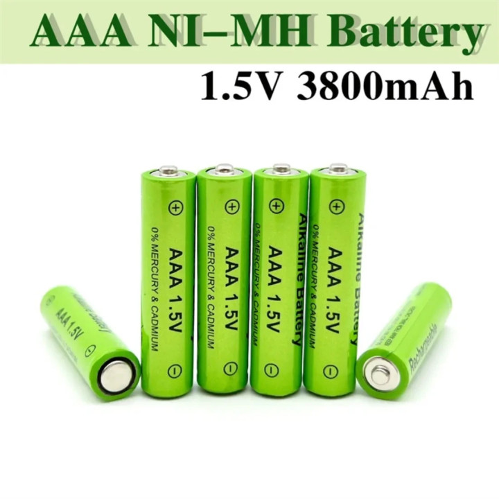 2 Rechargeable 1.2V 3800mAh AAA LR03 NR3C Battery (Compatible with 1200mAh, 2000mAh, and 3000mAh