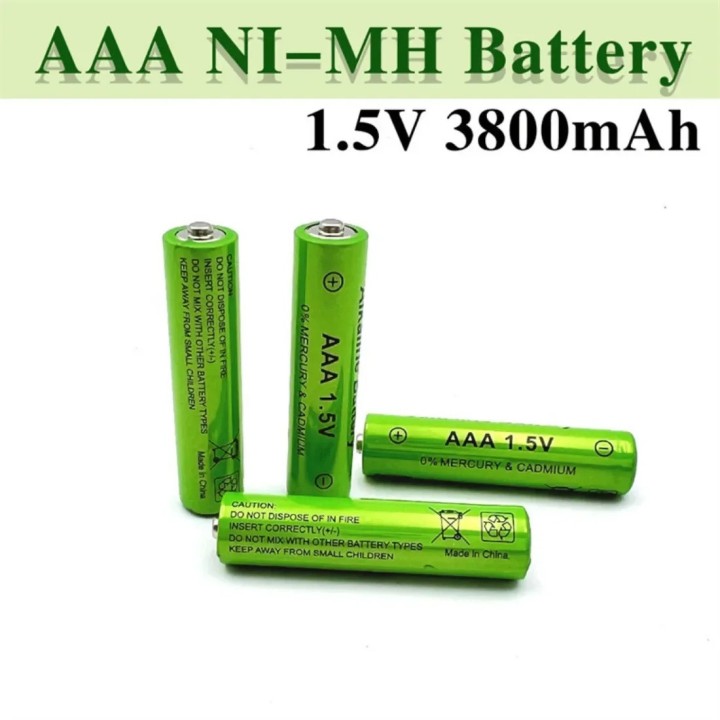 2 batteria ricaricabile AAA LR03 NR3C da 1,2 V 3800 mAh (compatibile con batterie da 1200 mAh, 2000 mAh e 3000 mAh