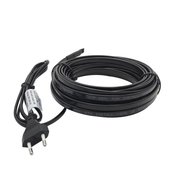 Cable chauffant antigel cordon electrique 5m 200v 220v 240v canalisation tuyau eau thermostat