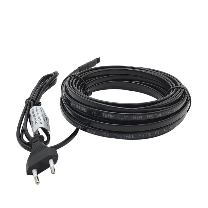 Cable chauffant antigel cordon electrique 5m 200v 220v 240v canalisation tuyau eau thermostat