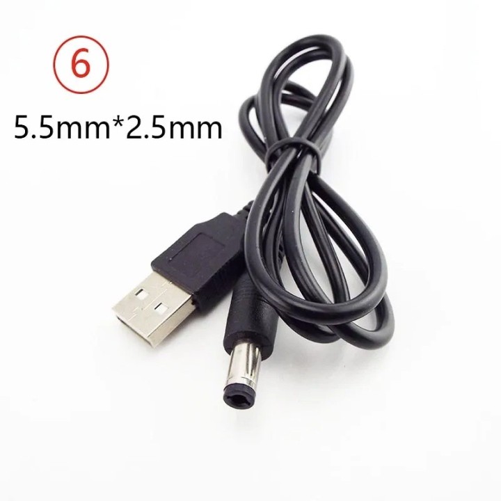 CORDON alimentation 5.5MM vers USB Adaptateur 5Vcc USB vers prise 5.5mm 2.5mm pour BATL1RGM