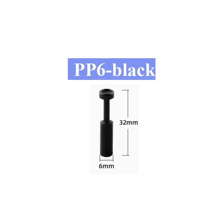 6mm PP6 PPF Tube Plug for TURO Pressure/Vacuum Gauges for Cars