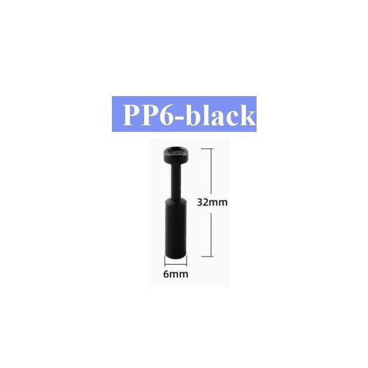 5 x Tappo per tubo pneumatico in PP6 PPF da 6 mm per manometri/vacuometri TURO per auto