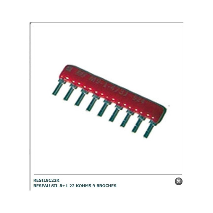 Network sil 8 resistenze e 1 comuni 10 ohm 9 pin