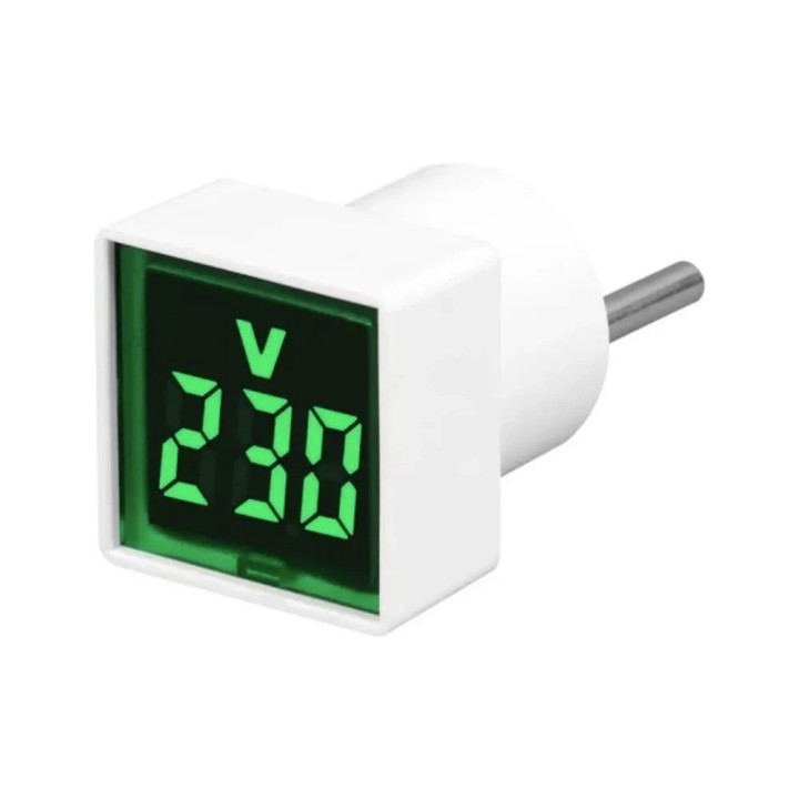 Digital AC Voltmeter Indicator Plug, No Wiring Required, European Plug 500V